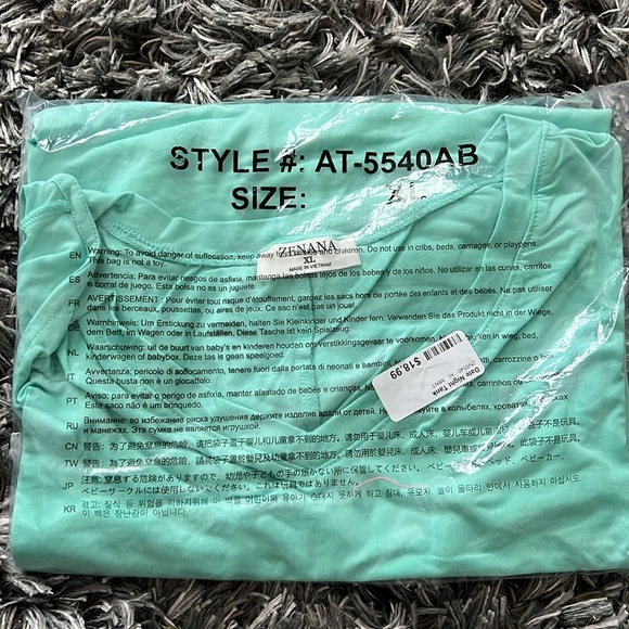 Women’s tank by Zenana NWT, color is Mint, SZ - XL - Picture 2 of 3